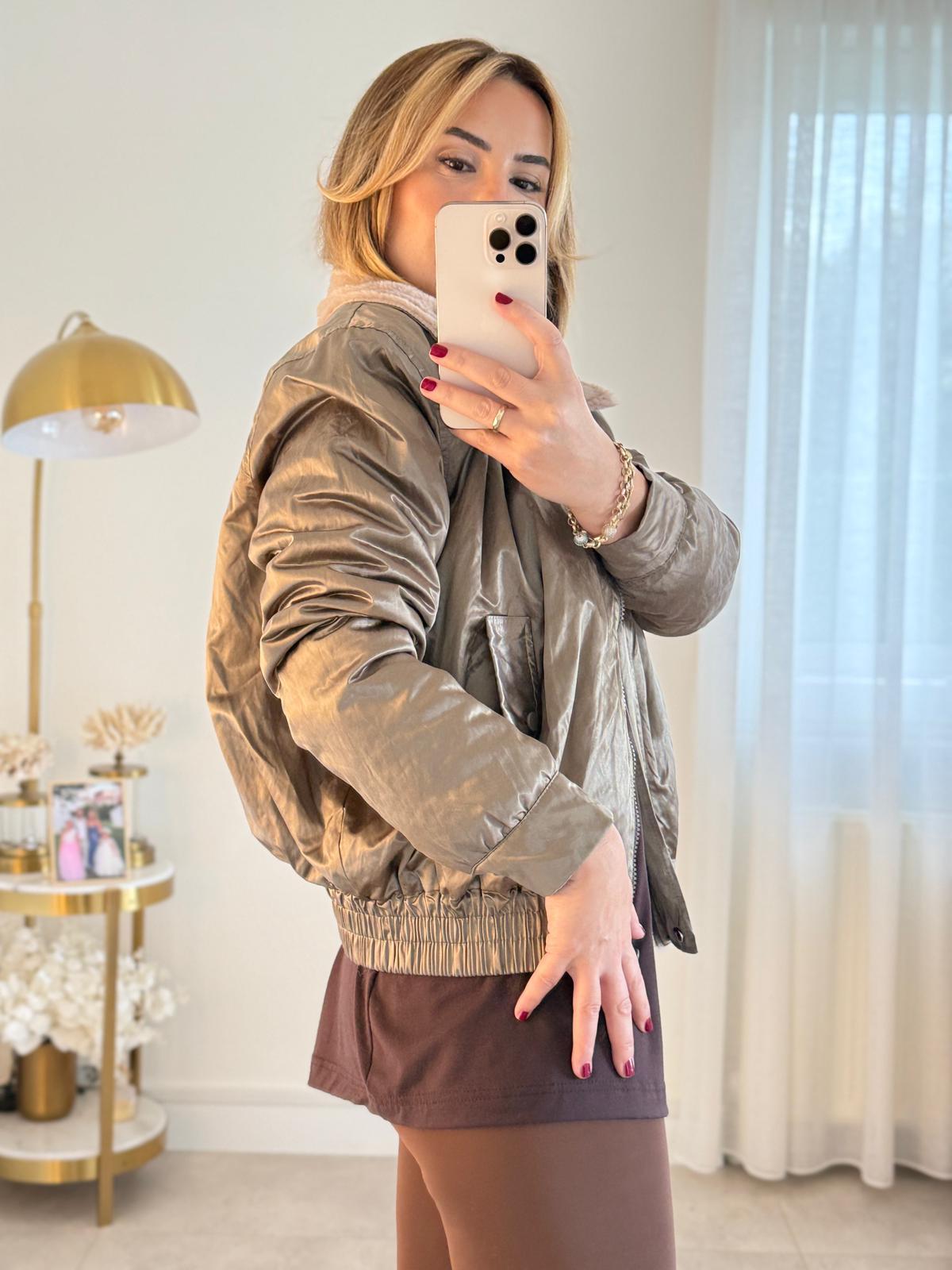 8746 Haki Bomber Ceket