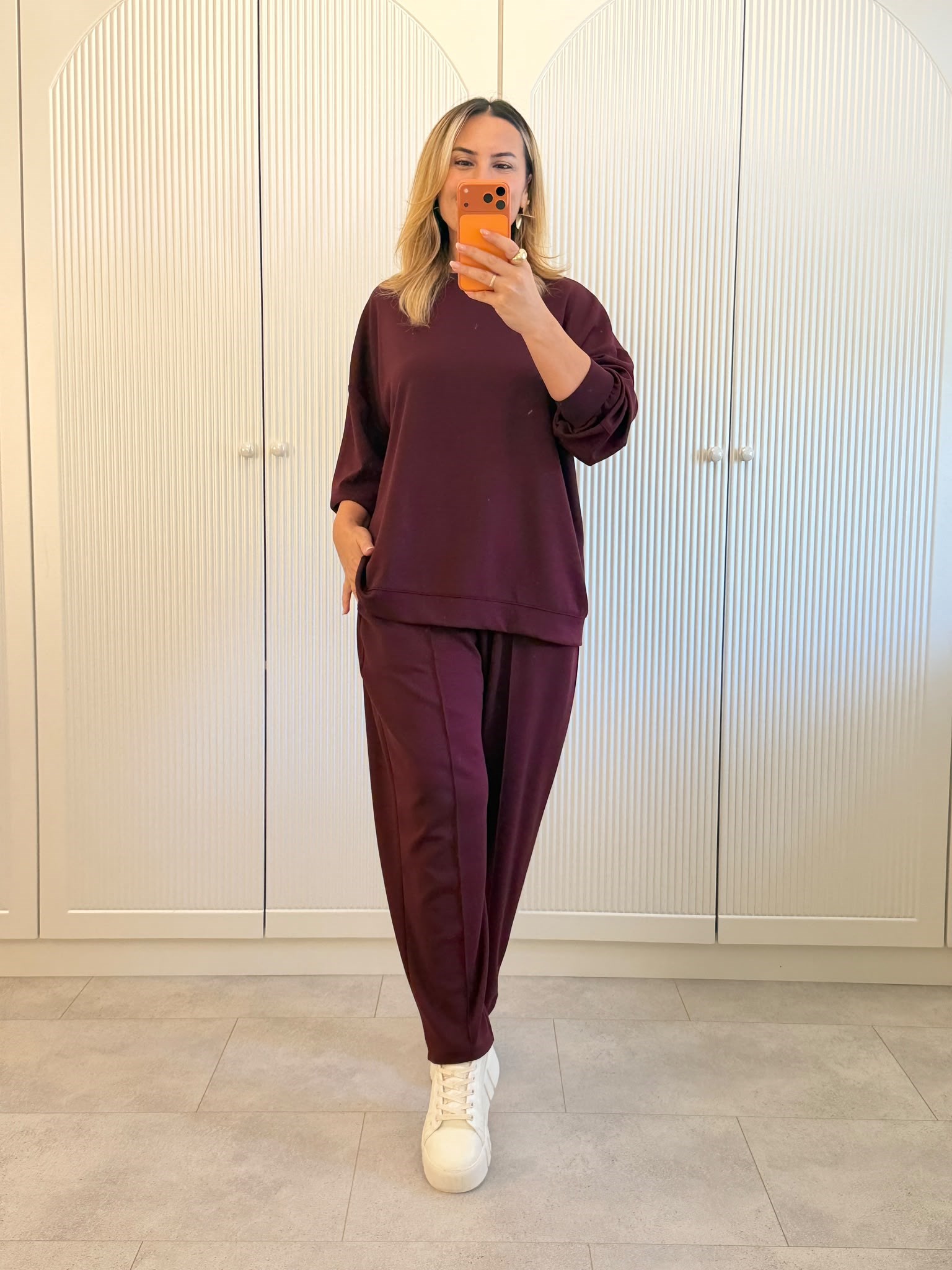 9734 Bordo İkili Viskon Takım