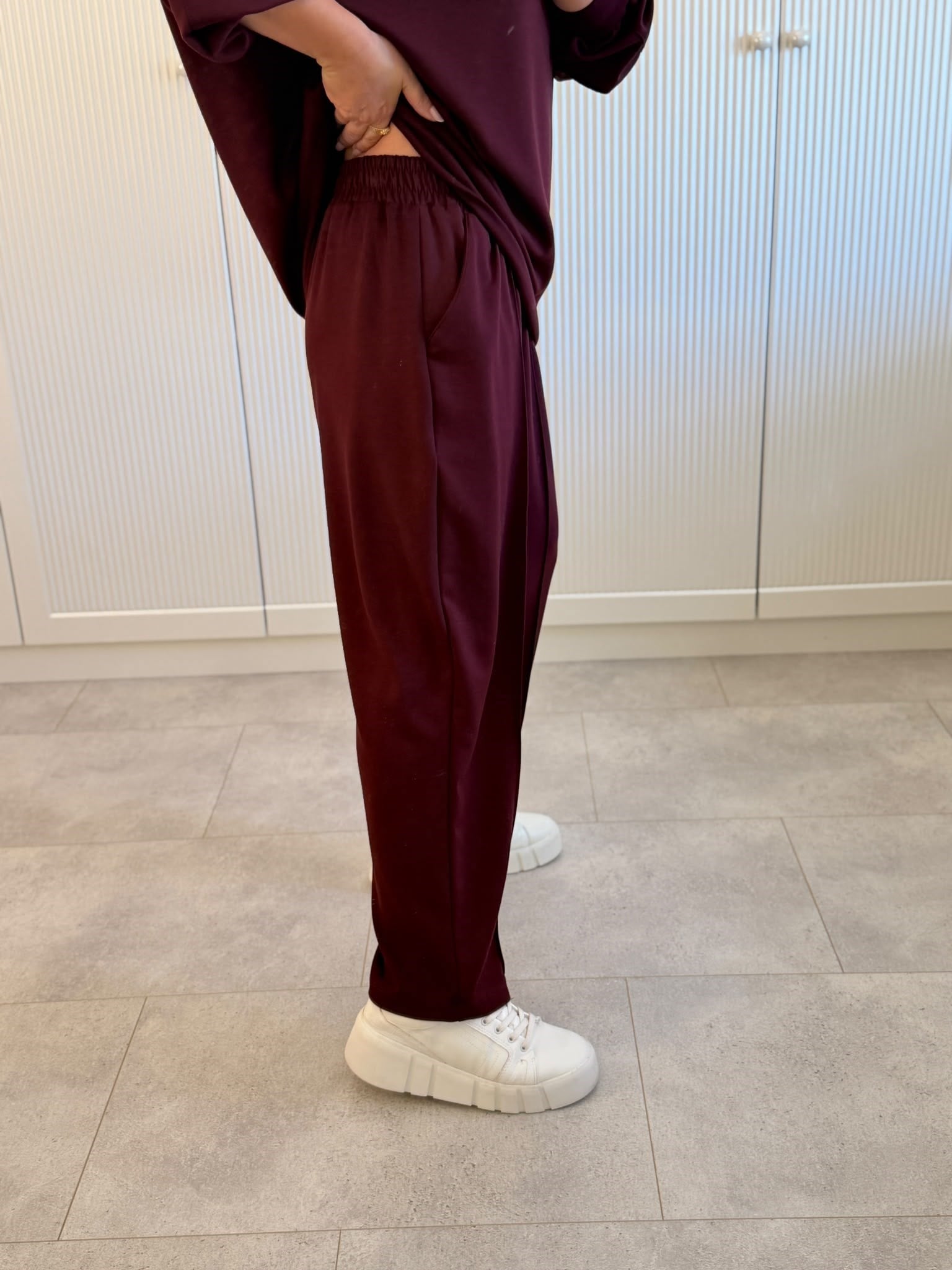 9734 Bordo İkili Viskon Takım