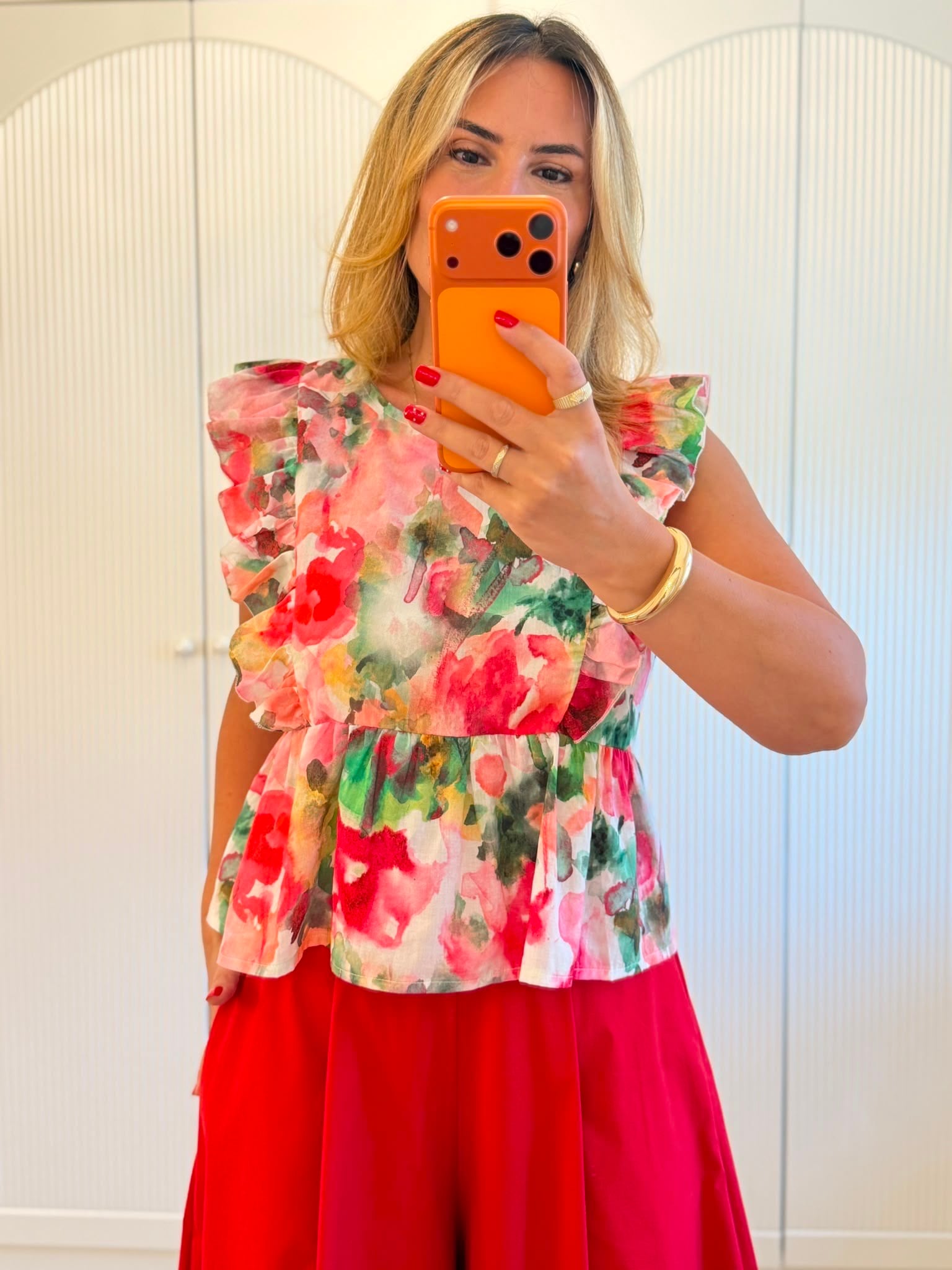 9666 Valon Detaylı Premium Pembe Bluz