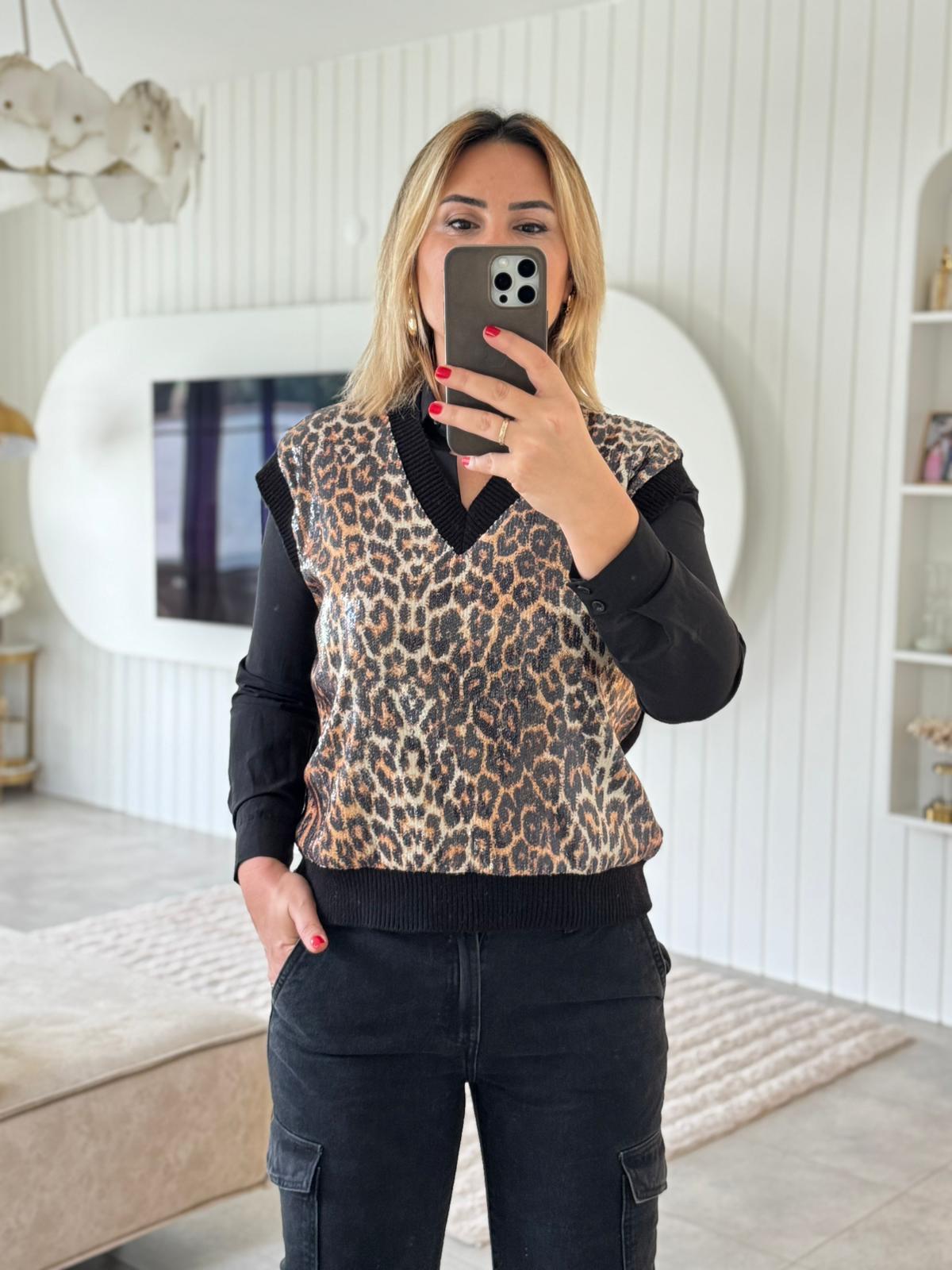 7182 Leopar Süveter