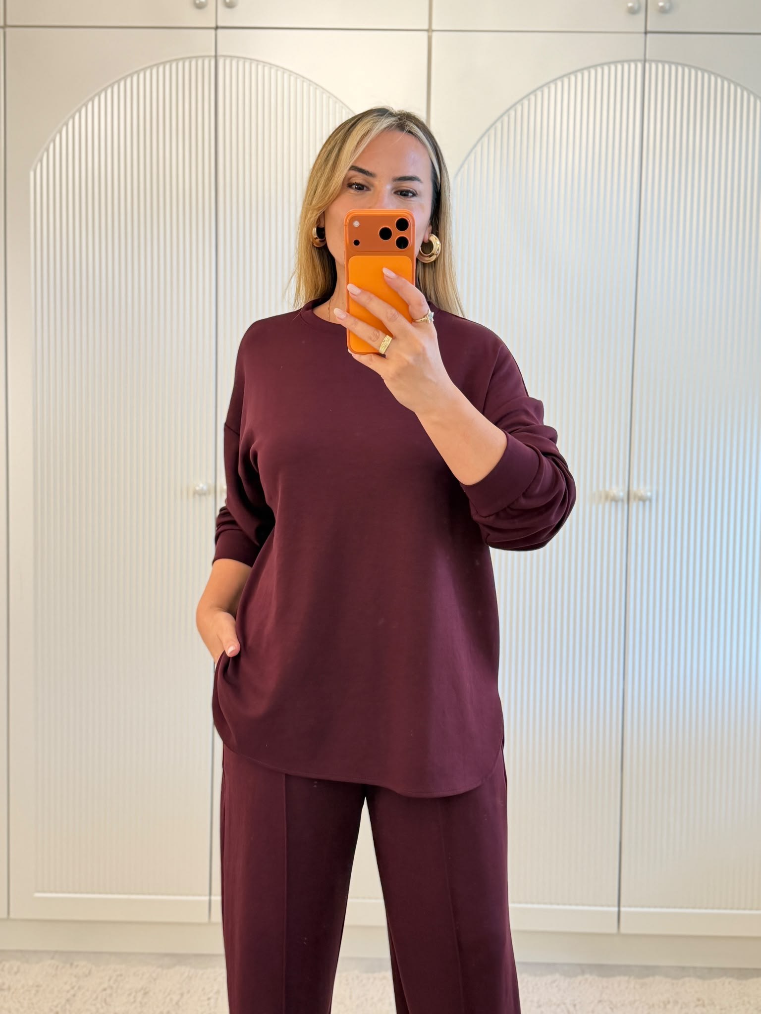 9844 Bordo Modal Eşofman Takım