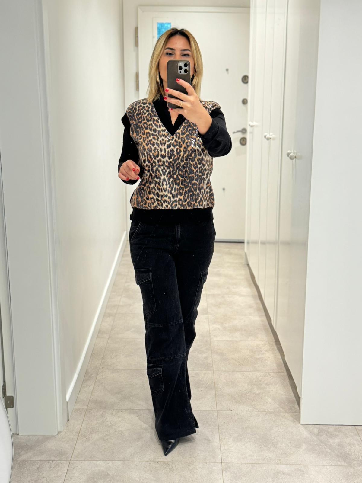 7182 Leopar Süveter