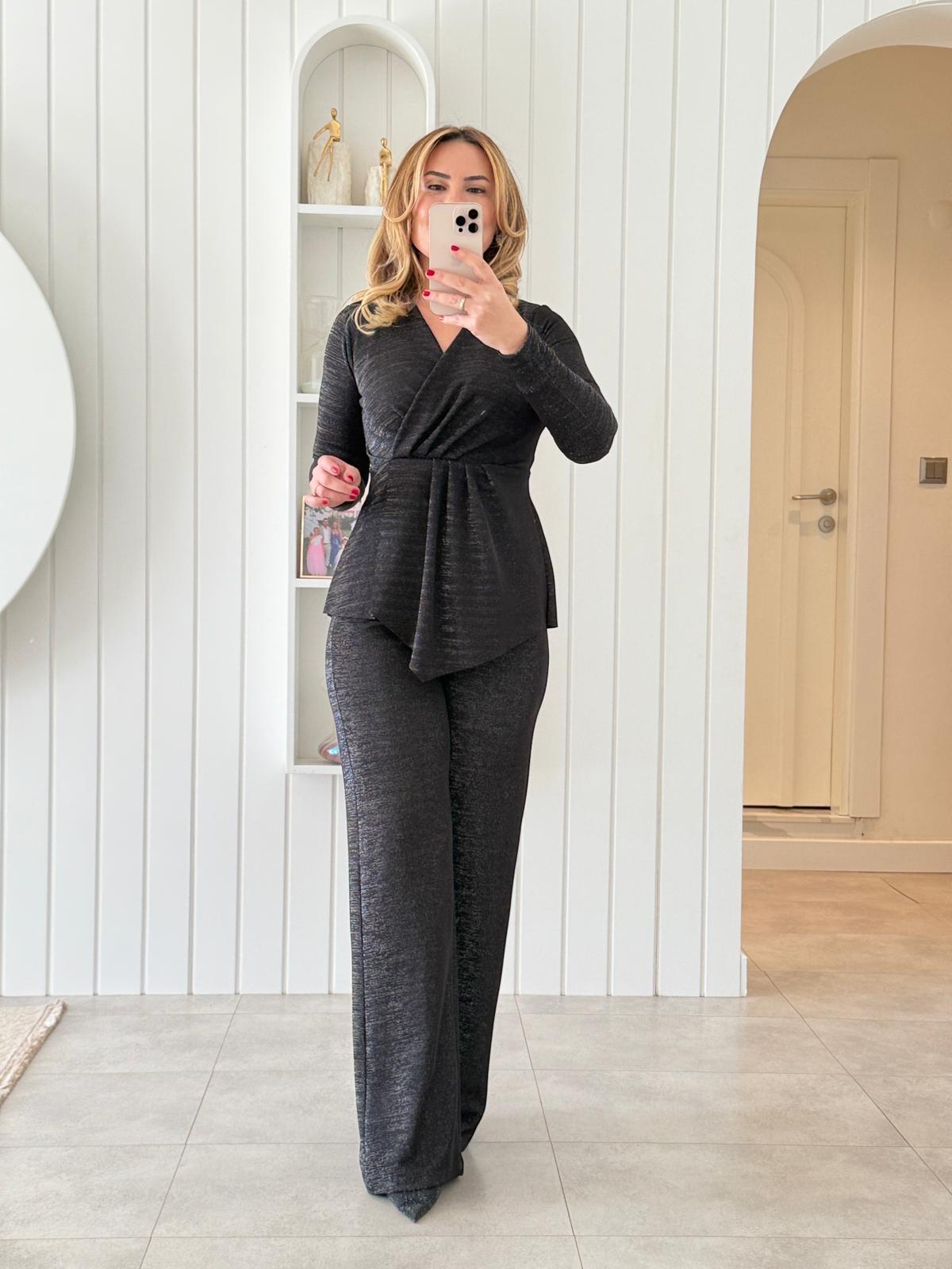 8825 Kruvaze Pileli Takım