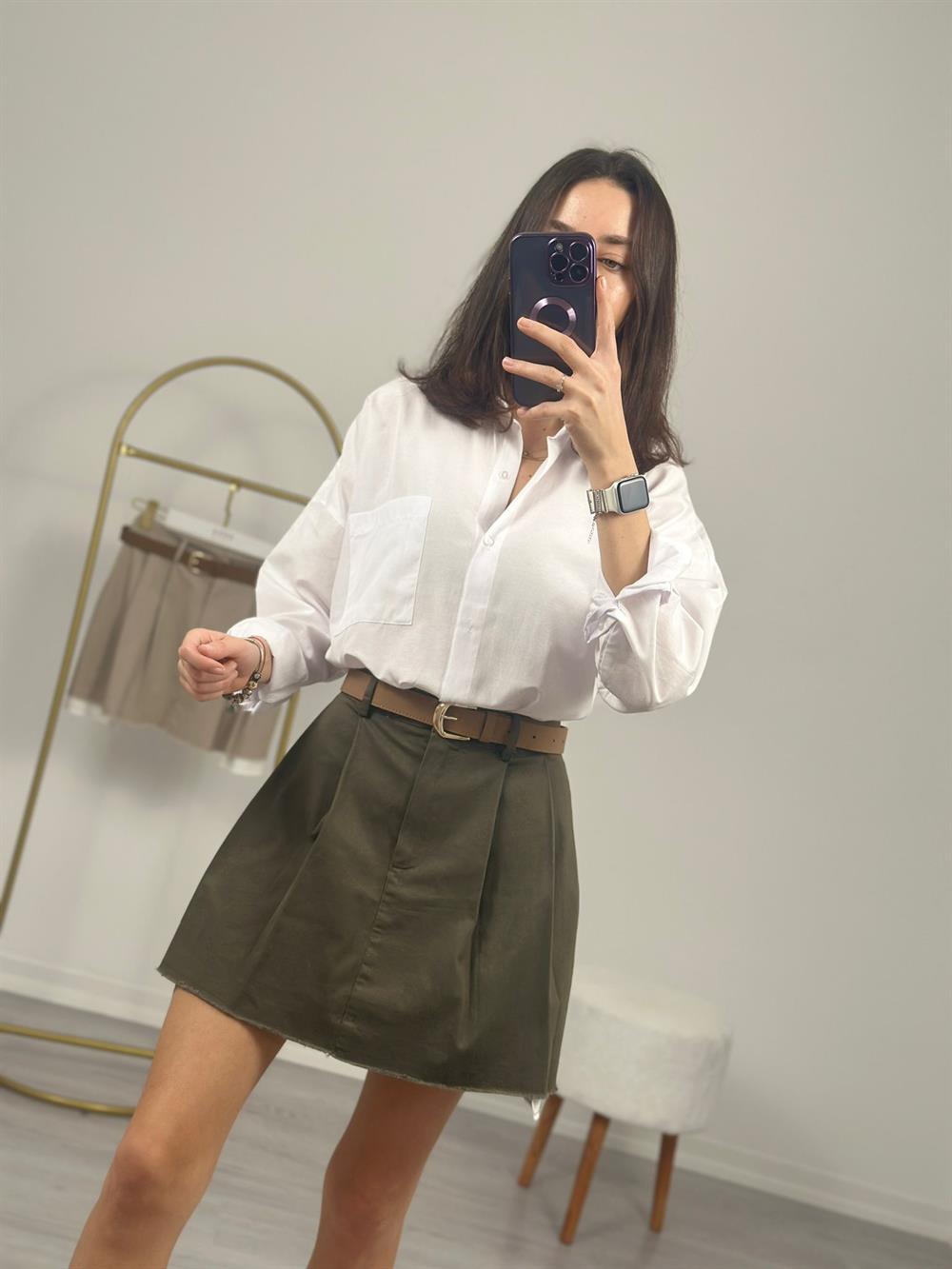 3271 Kemerli Haki Etek