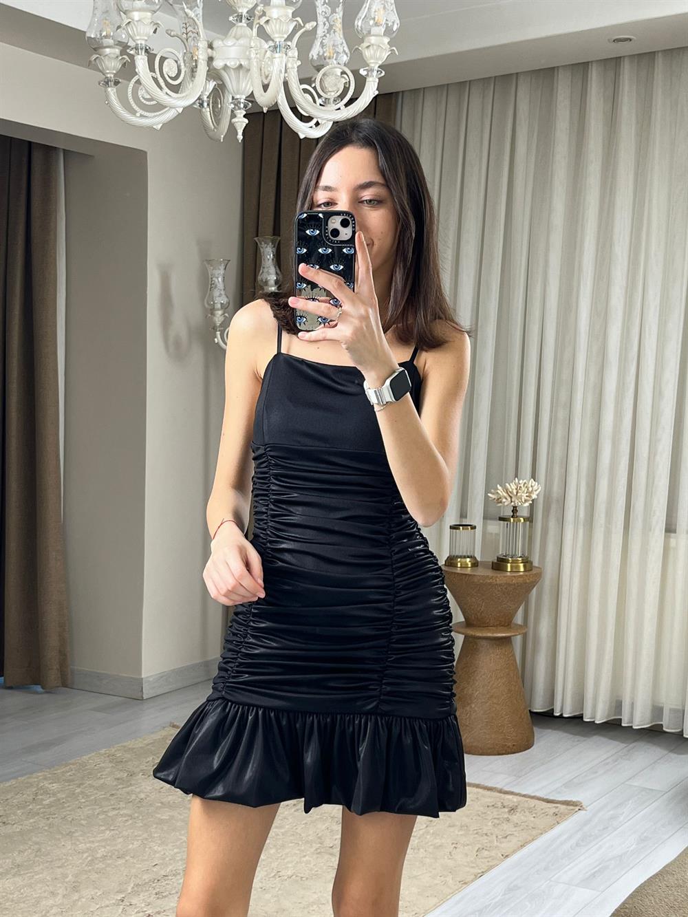 3264 Siyah Drapeli Elibse