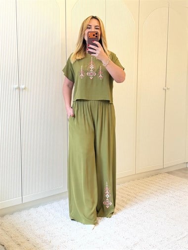 9279 Haki Nakış İşleme Takım