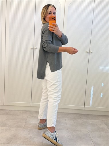 9799 Füme Taşlı Triko