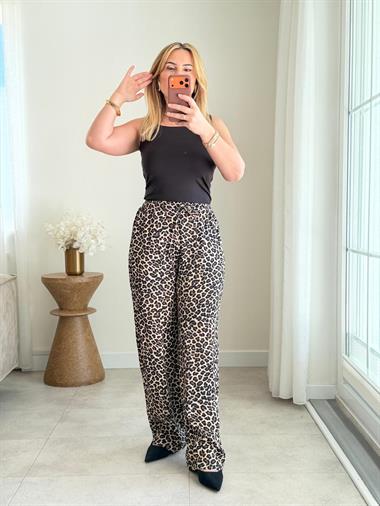 6833 Leopar Bol Paça Pantolon