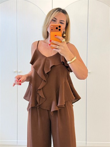9451 Valon Detaylı Kahve Takım