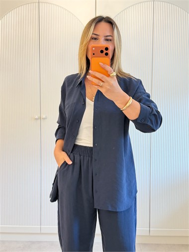 9769 Lacivert Modal Takım