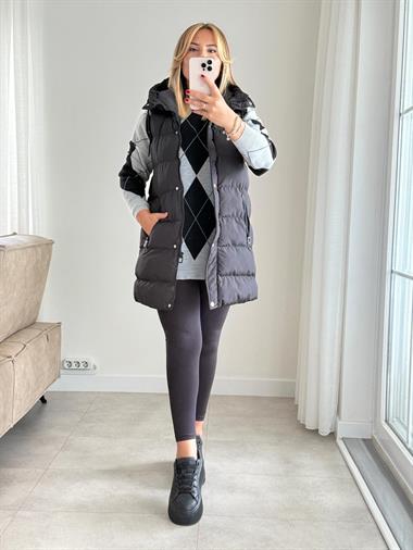 6781 Siyah Orj Marka Yüksek Bel Tayt