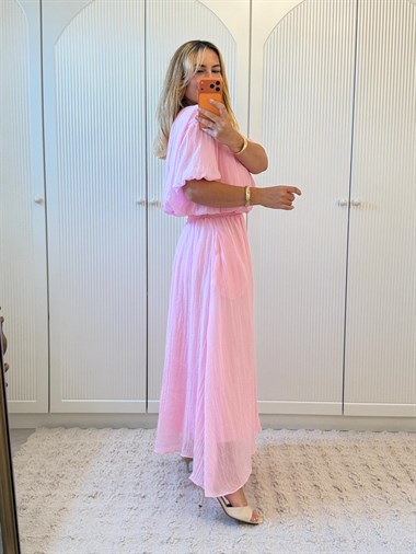 9422 Pembe Beli Lastikli Etekli Takım