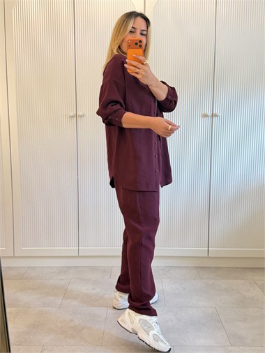 9772 Bordo Modal Takım