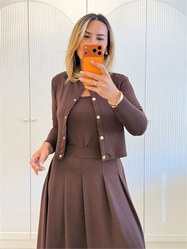 9691 Kahve Üçlü Takım