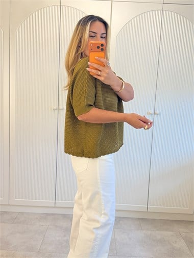 9692 Olive Delikli Triko