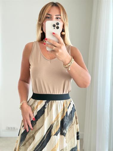 8257 Camel Modal Atlet Bluz