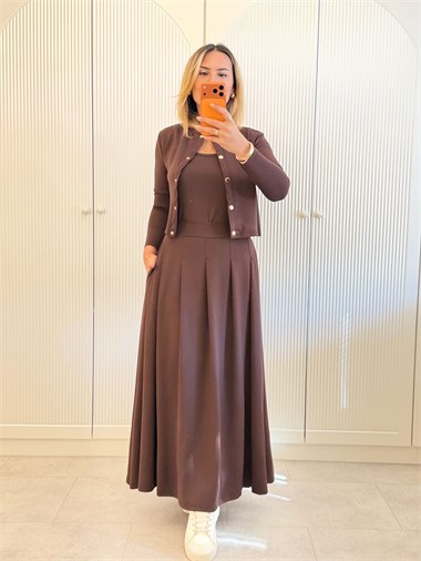 9691 Kahve Üçlü Takım