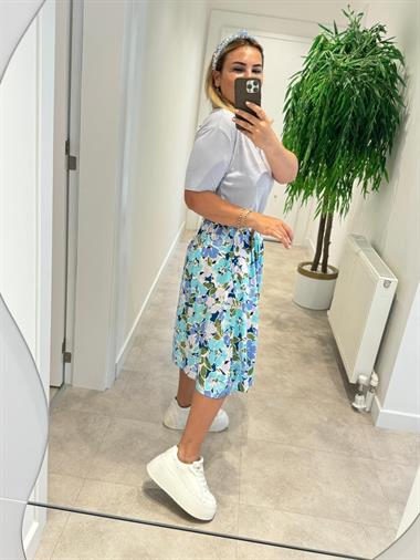 6082 Buz Mavi V Yaka Modal Tshirt