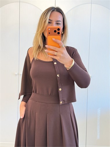 9691 Kahve Üçlü Takım