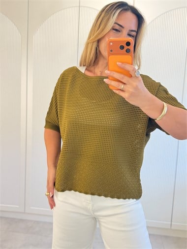 9692 Olive Delikli Triko