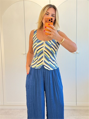 9667 Çizgili Premium Bluz
