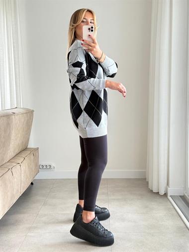 6781 Siyah Orj Marka Yüksek Bel Tayt