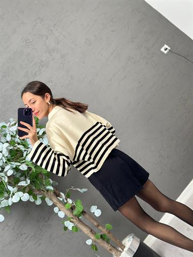 3382 Kısa Çizgili Triko