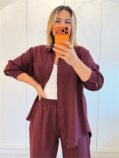 9772 Bordo Modal Takım