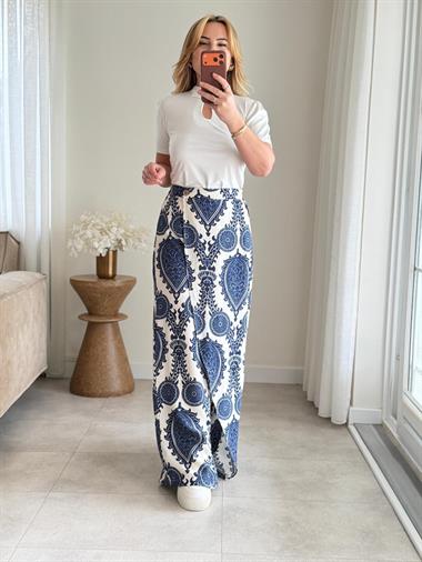 8293 Lacivert Ön Detay Pantolon