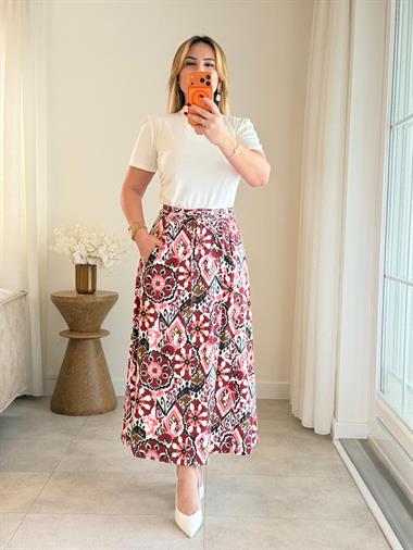 9000 Bordo Premium Gabardin Etek