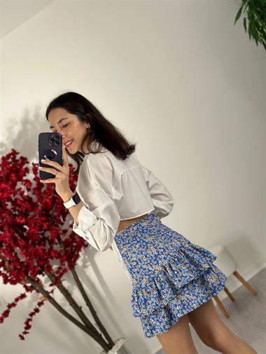 3130 Beyaz Ön Bağlama Gömlek