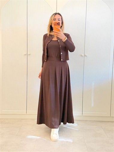 9691 Kahve Üçlü Takım