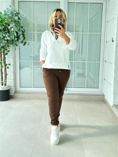 6939 Bel İpli Kahve Pantolon