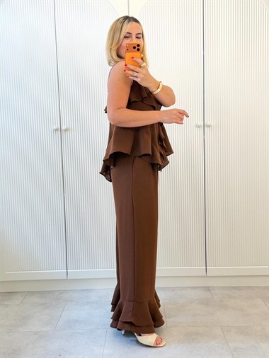 9451 Valon Detaylı Kahve Takım