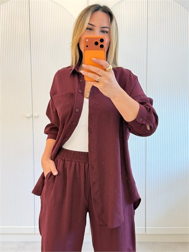 9772 Bordo Modal Takım