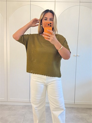 9692 Olive Delikli Triko