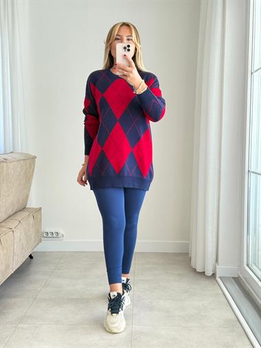 6782 Lacivert Orj Marka Yüksek Bel Tayt