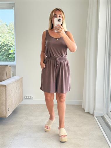 8364 Kahve Modal Şort Takım