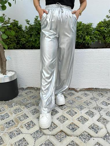 5274 Gümüş Parlak Pantolon