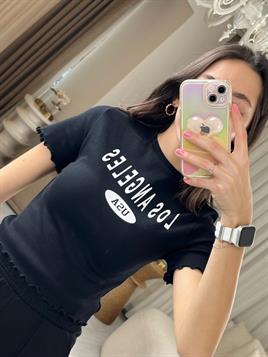 3237 Los Angeles Siyah Tshirt