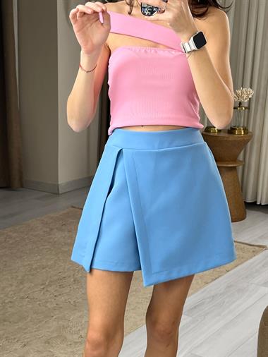3260 Mavi Şortlu Etek