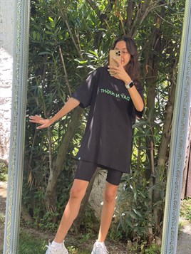 3158 Siyah Day Nıght T-Shırt