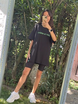 3158 Siyah Day Nıght T-Shırt