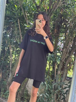 3158 Siyah Day Nıght T-Shırt