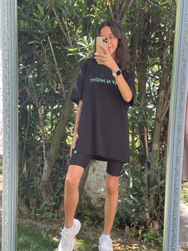 3158 Siyah Day Nıght T-Shırt