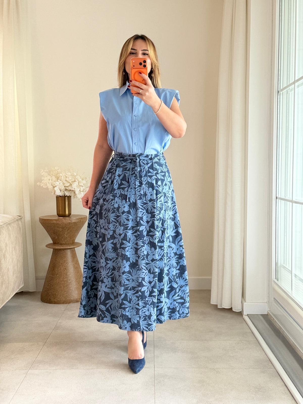 8999 Lacivert Premium Gabardin Etek