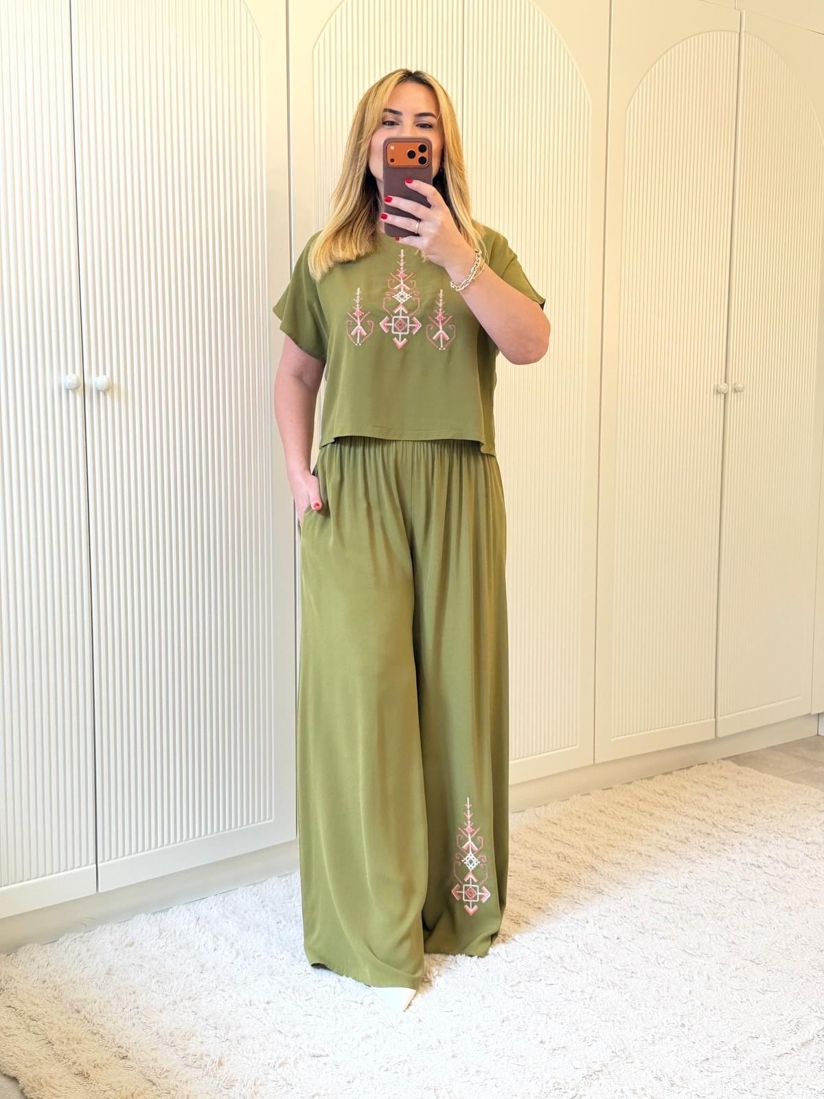 9279 Haki Nakış İşleme Takım