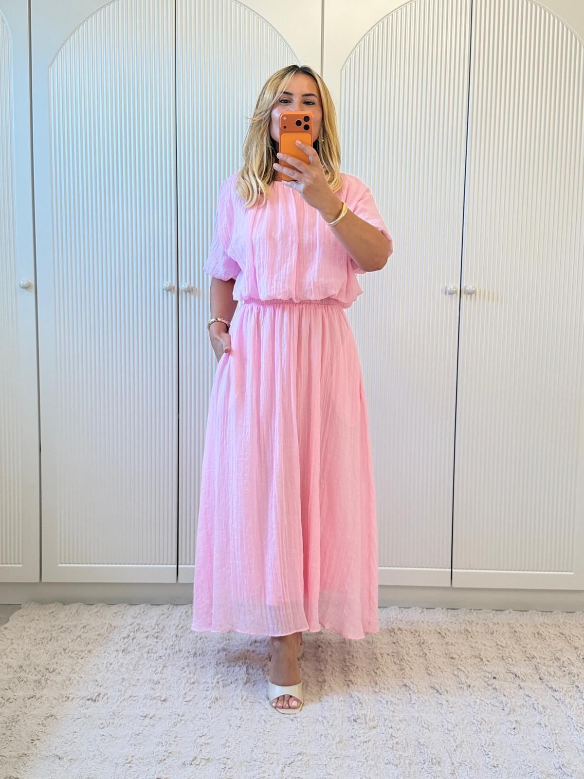 9422 Pembe Beli Lastikli Etekli Takım