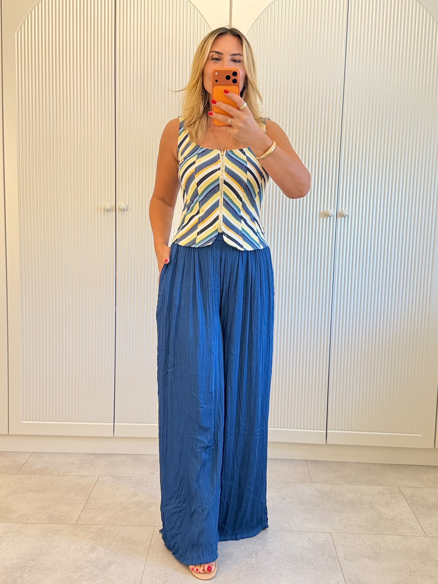 9667 Çizgili Premium Bluz
